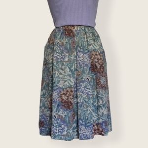 Vintage Midi Skirt Floral Cottage-core by Le Damor